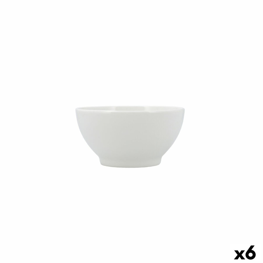 Snack Bowl Bidasoa Serenity Hydrozero White Ceramic (6 Units)