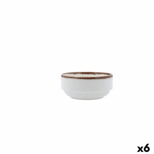Snack Bowl Bidasoa Orion Hydrozero White Ceramic (6 Units)
