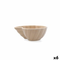 Schüssel für Vorspeisen Bidasoa Aura Stela Beige aus Keramik 12,5 x 11,5 x 5 cm (6 Stück)