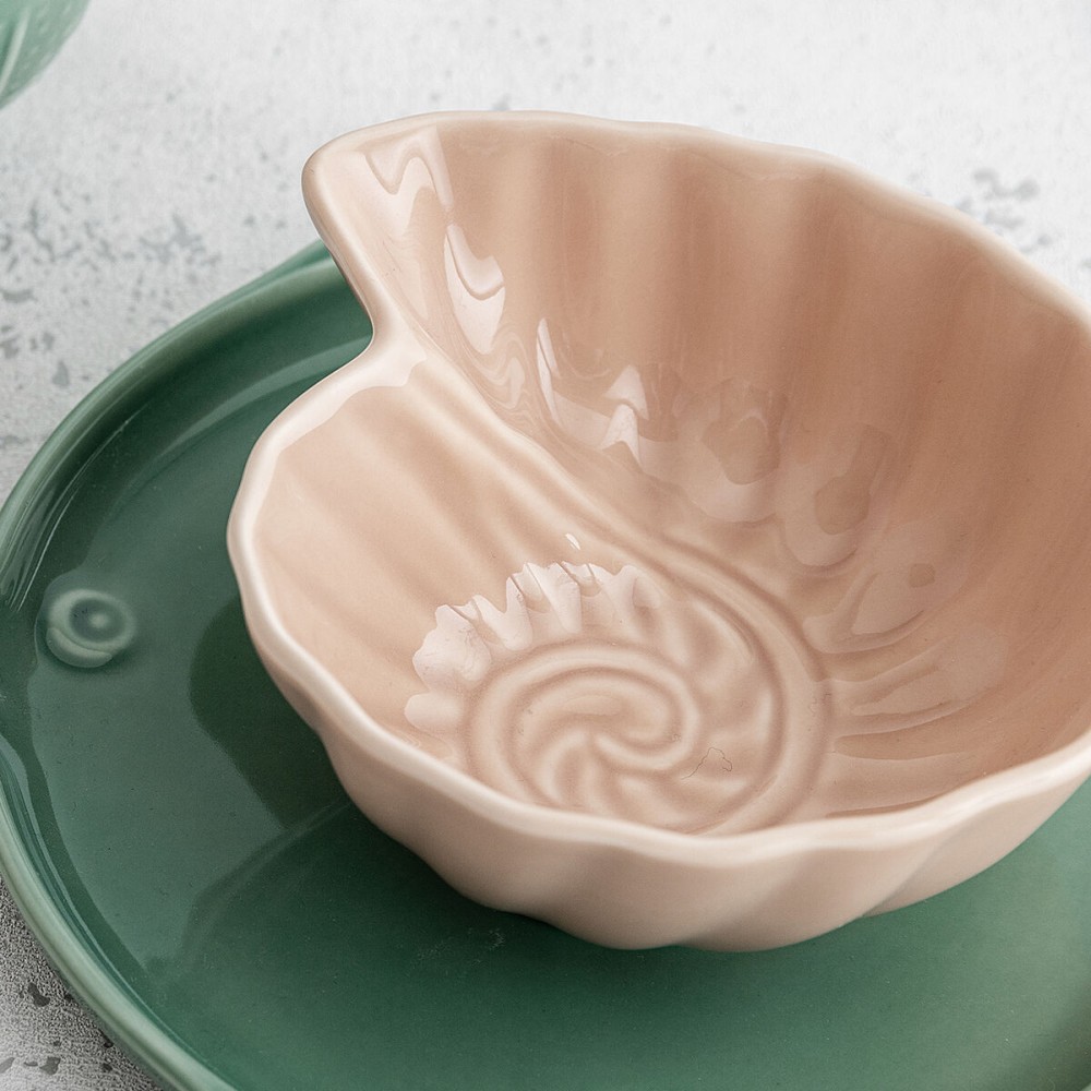 Schüssel für Vorspeisen Bidasoa Aura Stela Beige aus Keramik 12,5 x 11,5 x 5 cm (6 Stück)