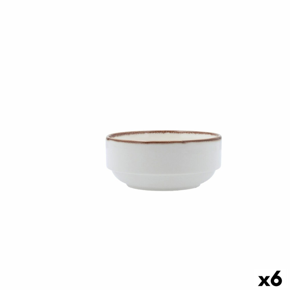 Snack Bowl Bidasoa Orion Hydrozero White Ceramic (6 Units)