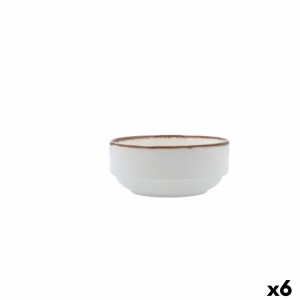 Snack Bowl Bidasoa Orion Hydrozero White Ceramic (6 Units)