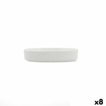 Snack Bowl Bidasoa Elite White Ceramic 18 x 18 x 3,5 cm (8 Units)