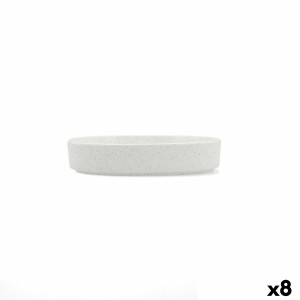 Snack Bowl Bidasoa Elite White Ceramic 18 x 18 x 3,5 cm (8 Units)