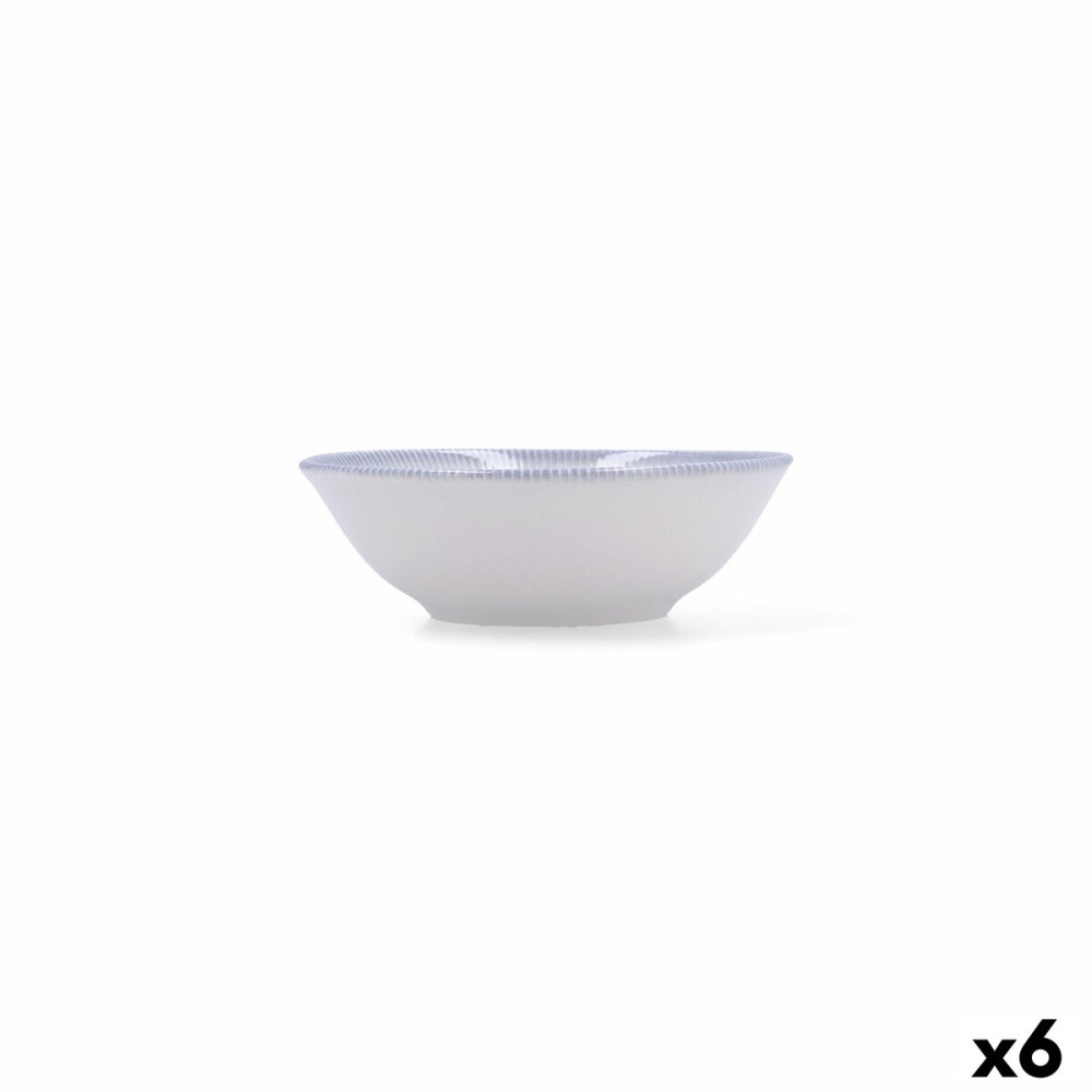Snack Bowl Bidasoa Lea Hydrozero White Ceramic (6 Units)