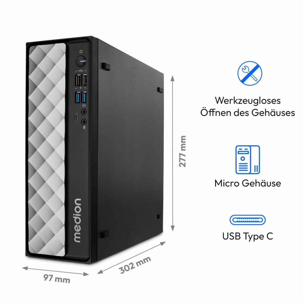 PC de bureau Medion 10025295 Intel Core i7-12650H 16 GB RAM 32 GB RAM 1 TB 1 TB SSD