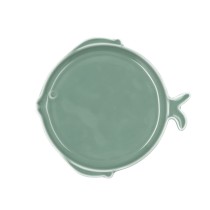 Assiette plate Bidasoa Aura Stela Vert Céramique Poisson 19 x 18 x 2 cm (6 Unités)