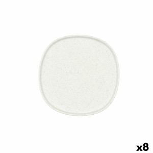 Flat Plate Bidasoa Elite White Ceramic 16,5 x 16,5 x 1,7 cm (8 Units)