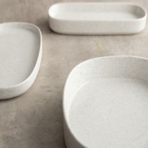 Flat Plate Bidasoa Elite White Ceramic 16,5 x 16,5 x 1,7 cm (8 Units)