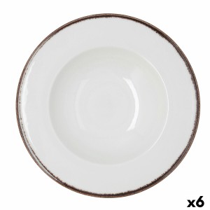 Assiette à pâtes Bidasoa Orion Hydrozero Blanc Céramique Ø 30 cm (6 Unités)