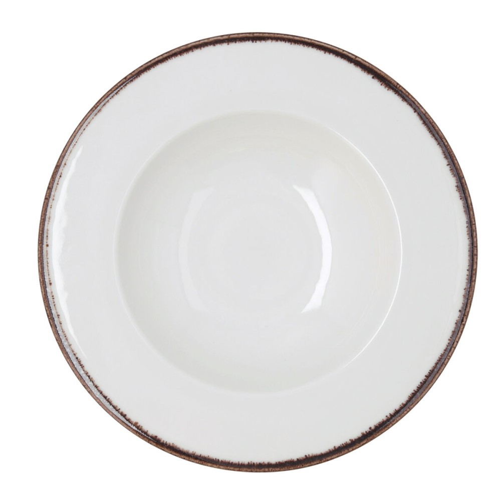 Pasta Dish Bidasoa Orion Hydrozero White Ceramic Ø 30 cm (6 Units)