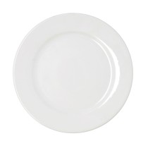 Flat Plate Bidasoa Serenity Hydrozero White Ceramic Ø 30 cm (6 Units)