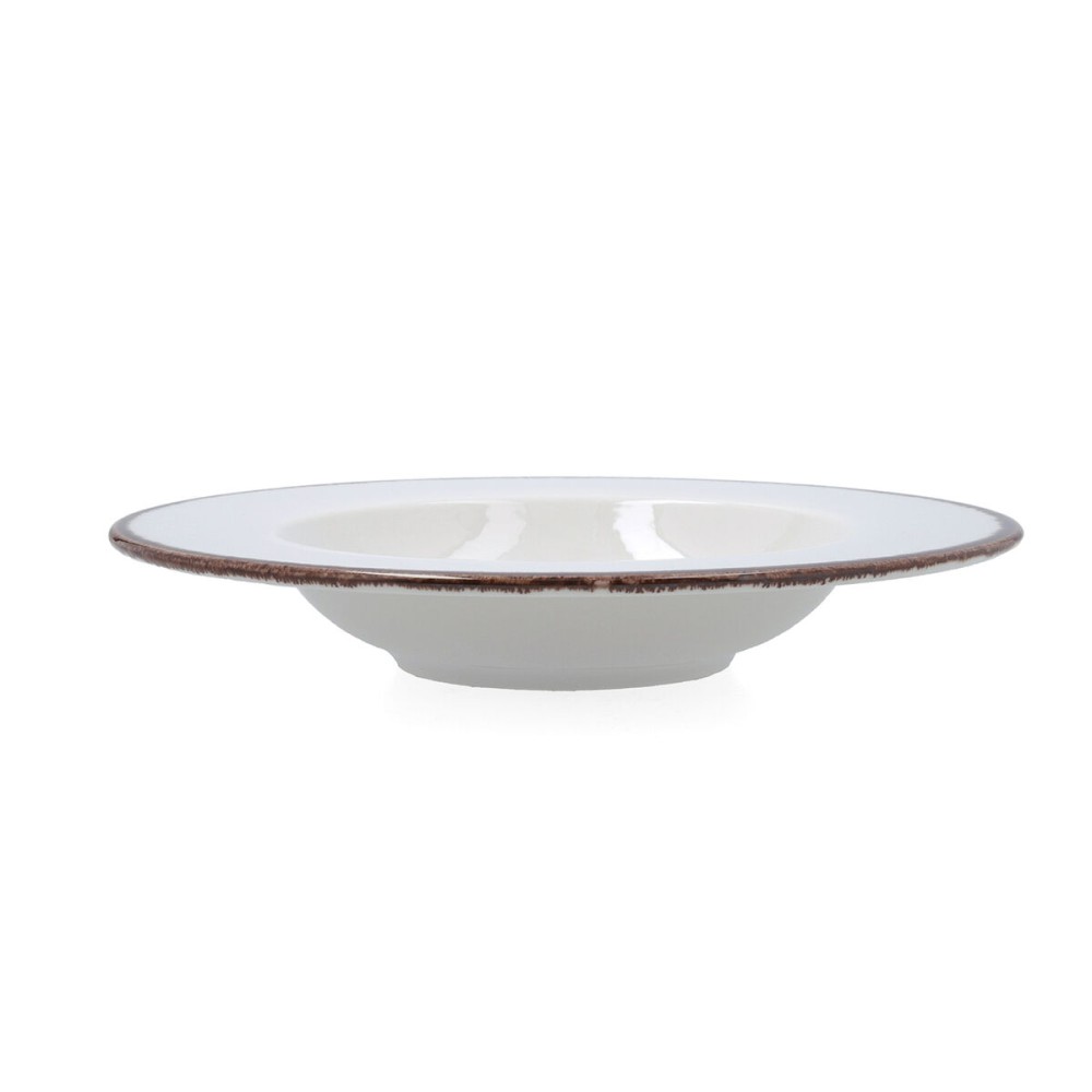 Pasta Dish Bidasoa Orion Hydrozero White Ceramic Ø 30 cm (6 Units)