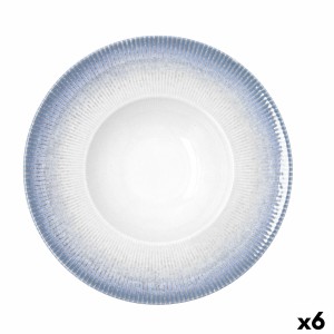 Nudelteller Bidasoa Lea Hydrozero Weiß aus Keramik Ø 26 cm (6 Stück)