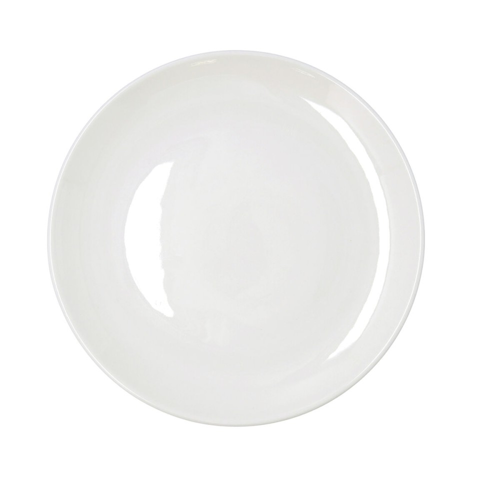 Flat Plate Bidasoa Harmony Hydrozero White Ceramic Ø 27 cm (6 Units)