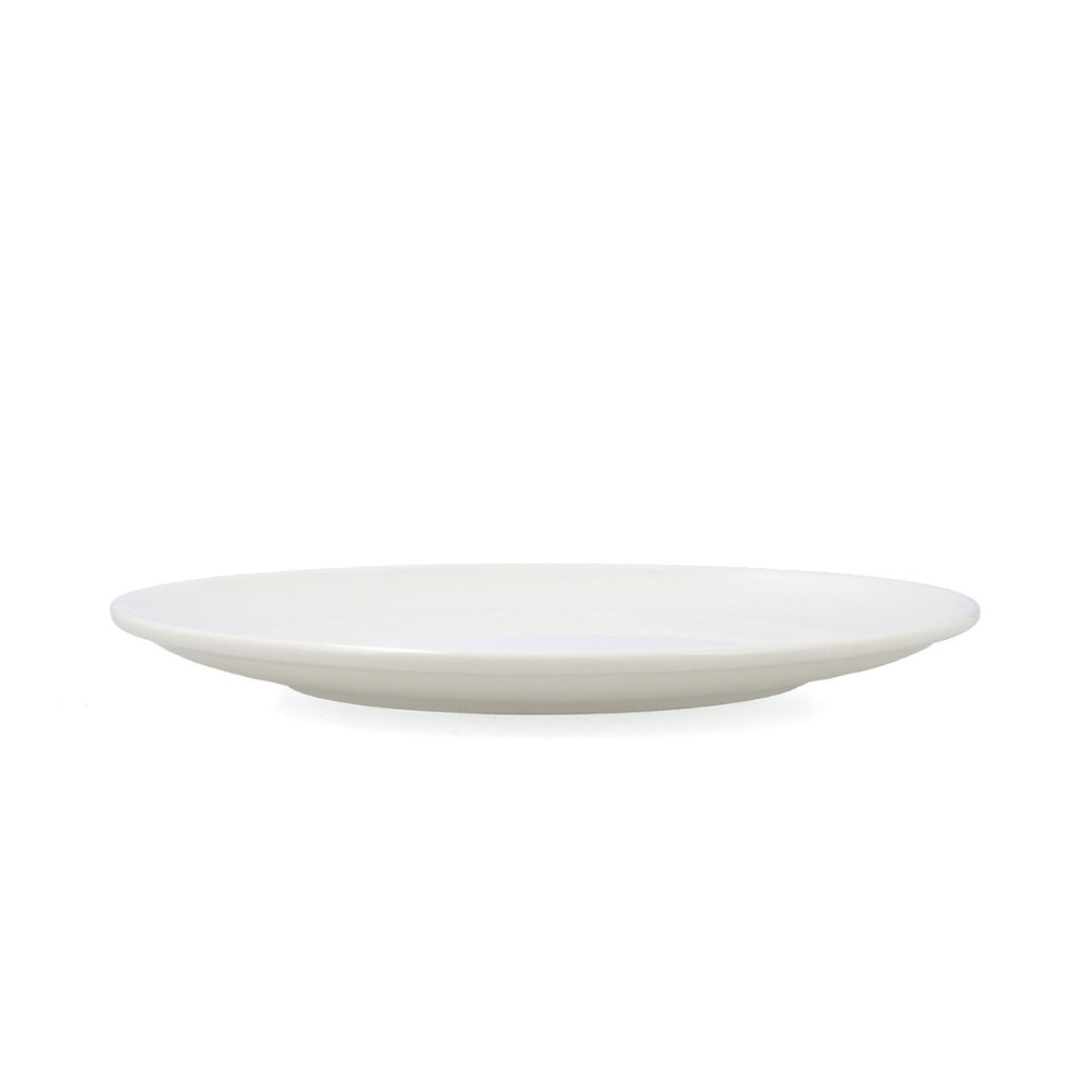 Flat Plate Bidasoa Harmony Hydrozero White Ceramic Ø 27 cm (6 Units)