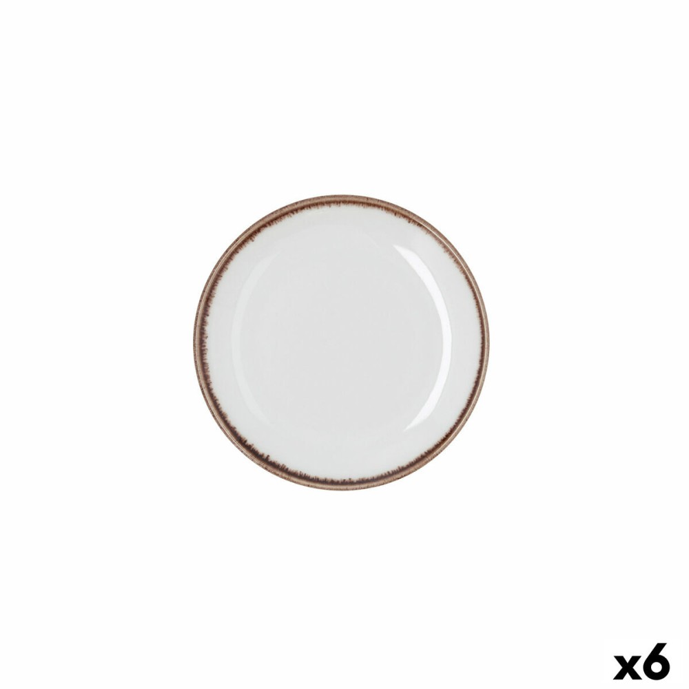 Plate Bidasoa Orion Hydrozero White Ceramic Ø 15 cm Bread (6 Units)