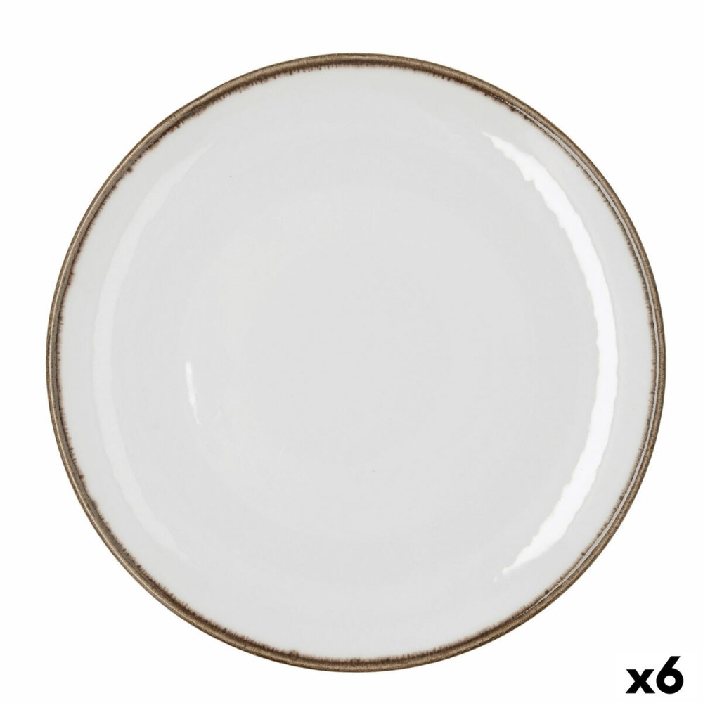 Pizza Plate Bidasoa Orion Hydrozero White Ceramic Ø 30 cm (6 Units)