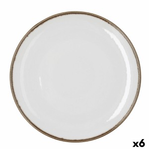 Pizza Plate Bidasoa Orion Hydrozero White Ceramic Ø 30 cm (6 Units)