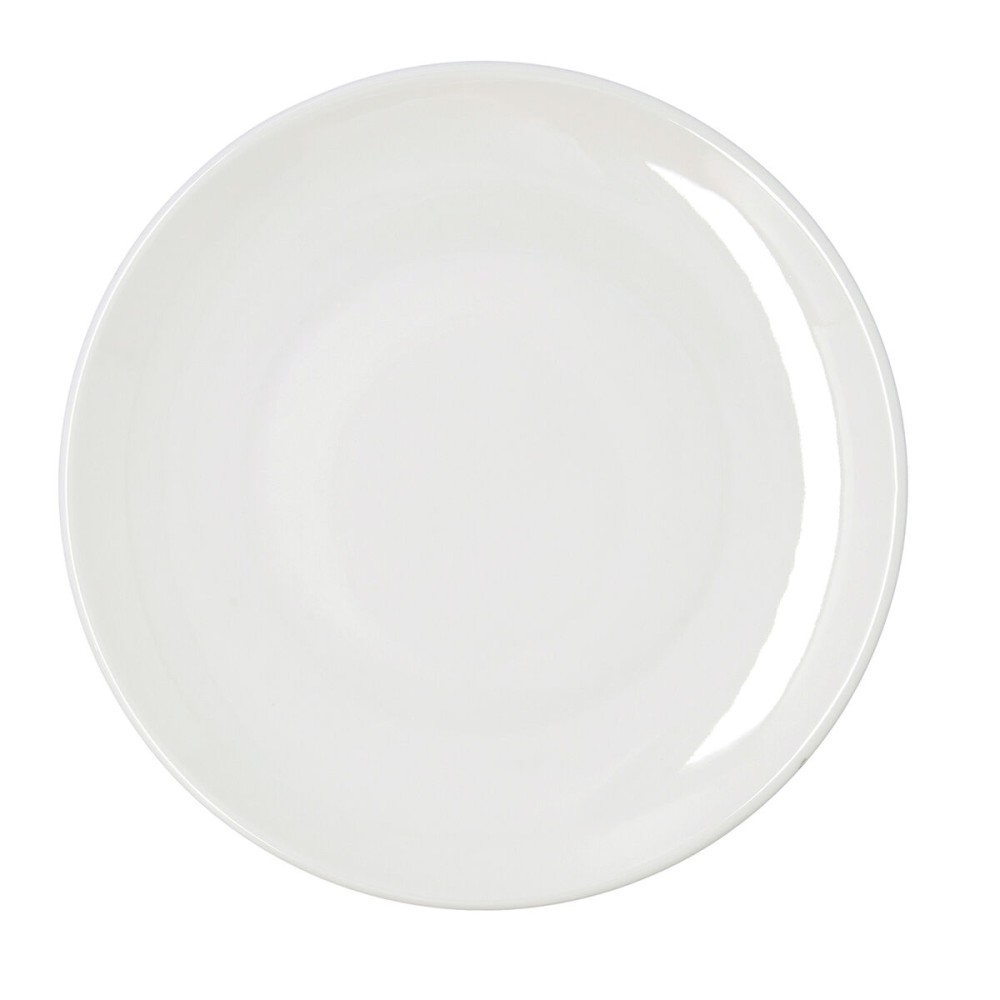 Flat Plate Bidasoa Harmony Hydrozero White Ceramic Ø 30 cm (6 Units)