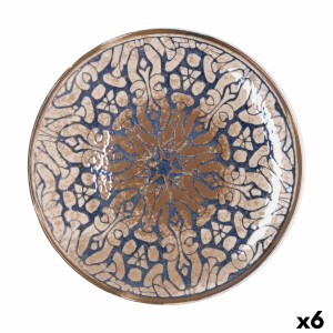 Pizza Plate Bidasoa Deneb Hydrozero Brown Ceramic Ø 30 cm (6 Units)