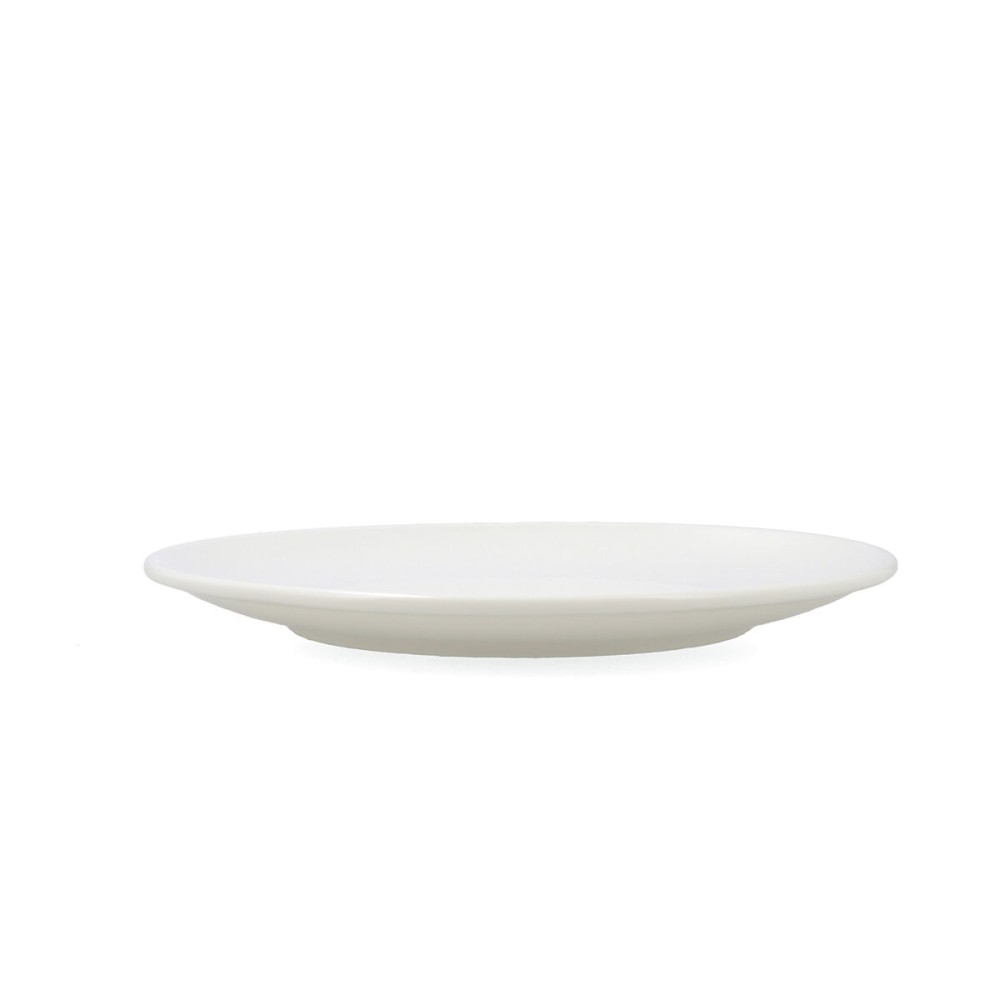 Flat Plate Bidasoa Harmony Hydrozero White Ceramic Ø 25 cm (6 Units)