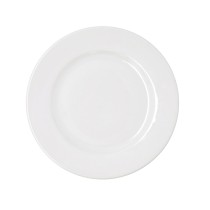 Flat Plate Bidasoa Serenity Hydrozero White Ceramic Ø 27 cm (6 Units)