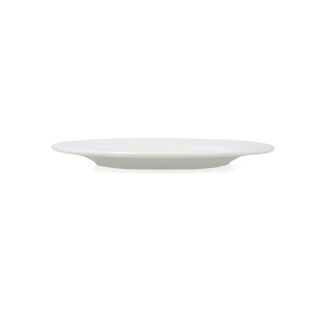 Flat Plate Bidasoa Serenity Hydrozero White Ceramic Ø 27 cm (6 Units)