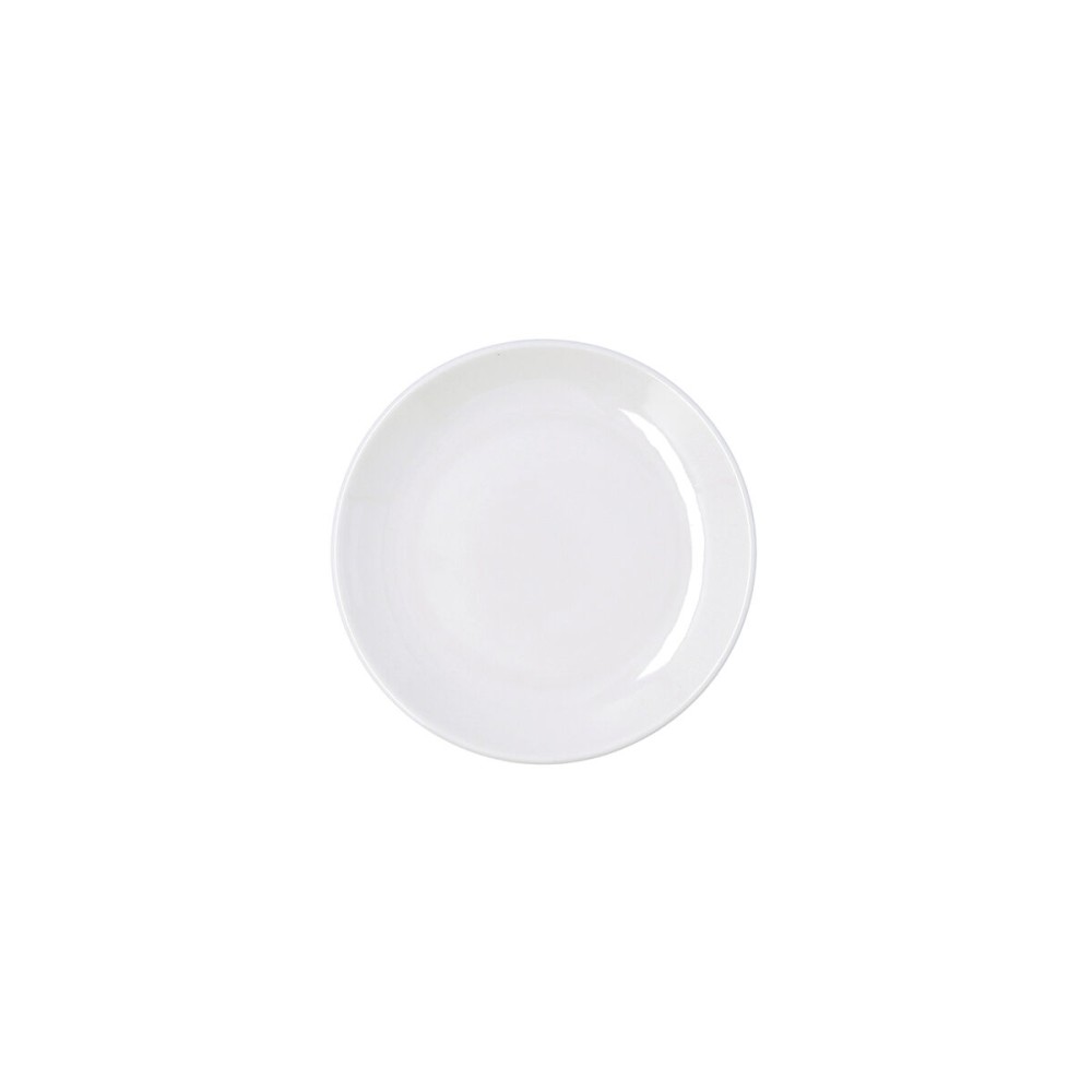 Flat Plate Bidasoa Harmony Hydrozero White Ceramic Ø 15 cm (6 Units)