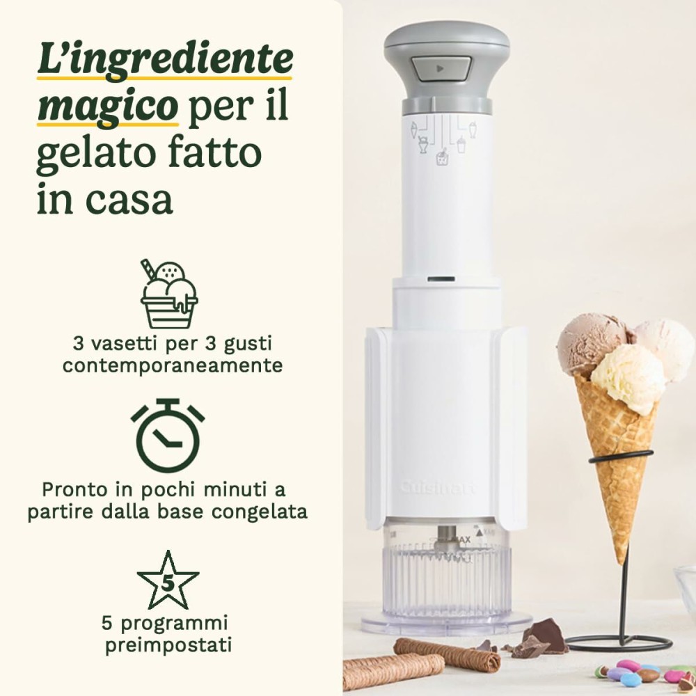 Ice Cream Maker Cuisinart ICEFD10E White Plastic 1 L 3,3 L 1L