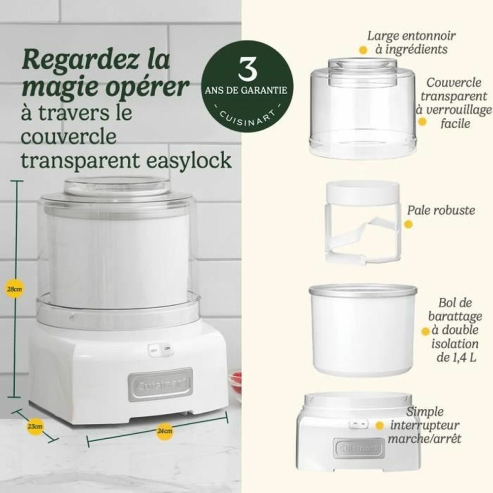 Ice Cream Maker Cuisinart ICE21E White Plastic 1,4 L