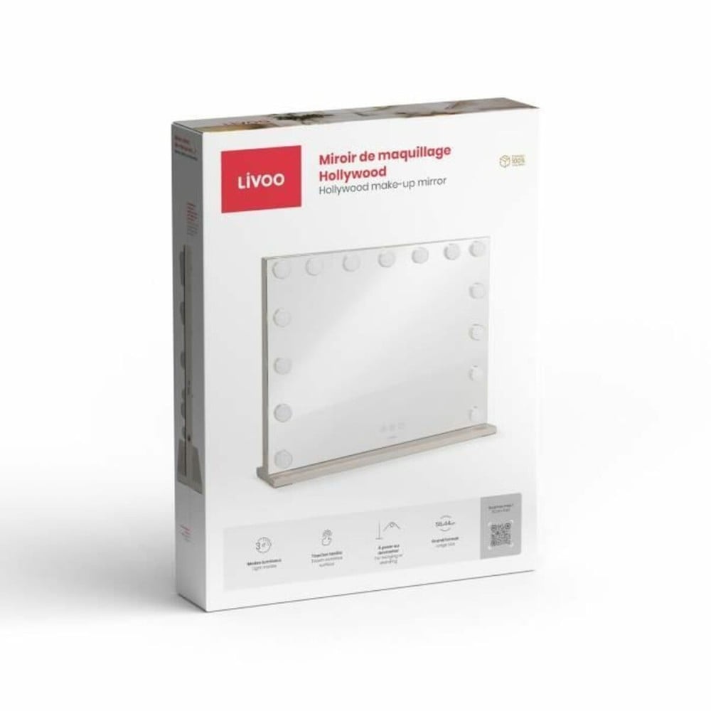 Miroir Grossissant Livoo DOS207 Blanc Miroir