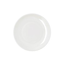 Flat Plate Bidasoa Harmony Hydrozero White Ceramic Ø 21 cm (6 Units)