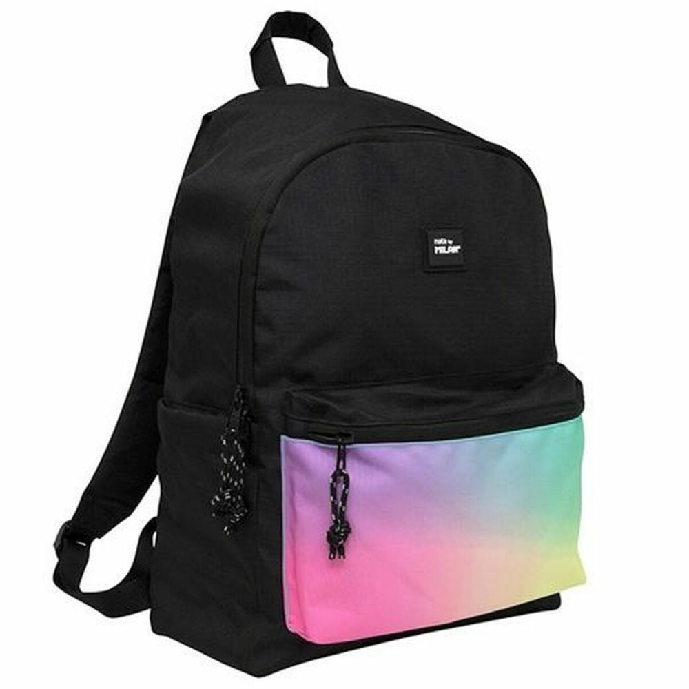 Lässiger Rucksack Milan Schwarz 41 x 30 x 18 cm