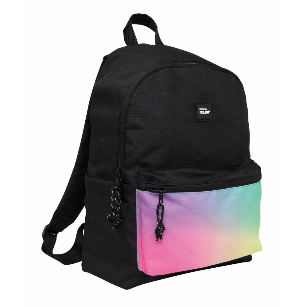 Lässiger Rucksack Milan Schwarz 41 x 30 x 18 cm