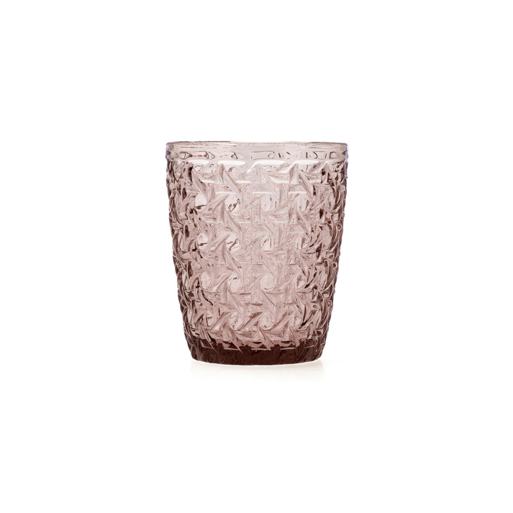 Glass Bidasoa Agata Pink Glass 300 ml (6 Units)
