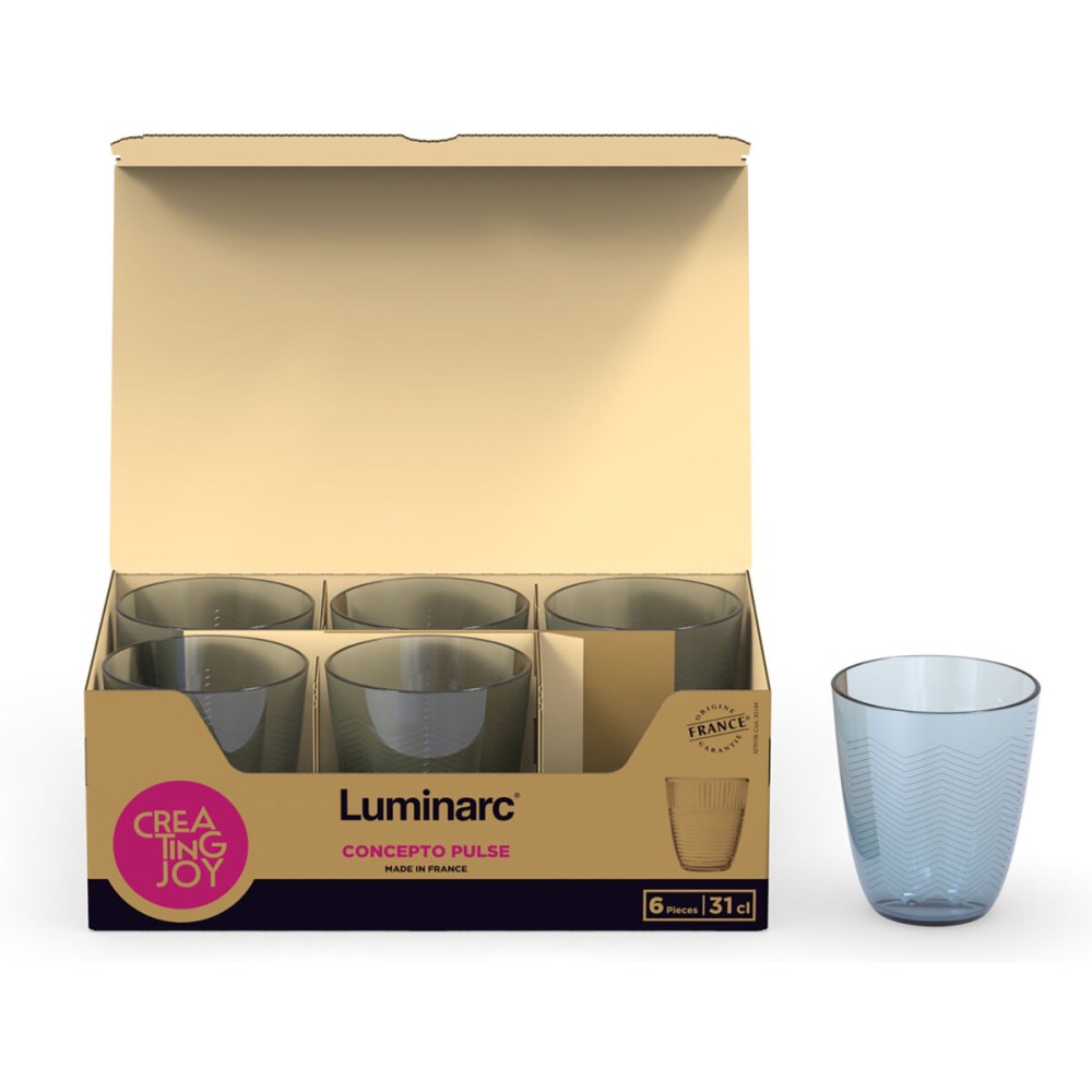 Wasserglas Luminarc Concepto Blau Glas 310 ml (6 Stück)