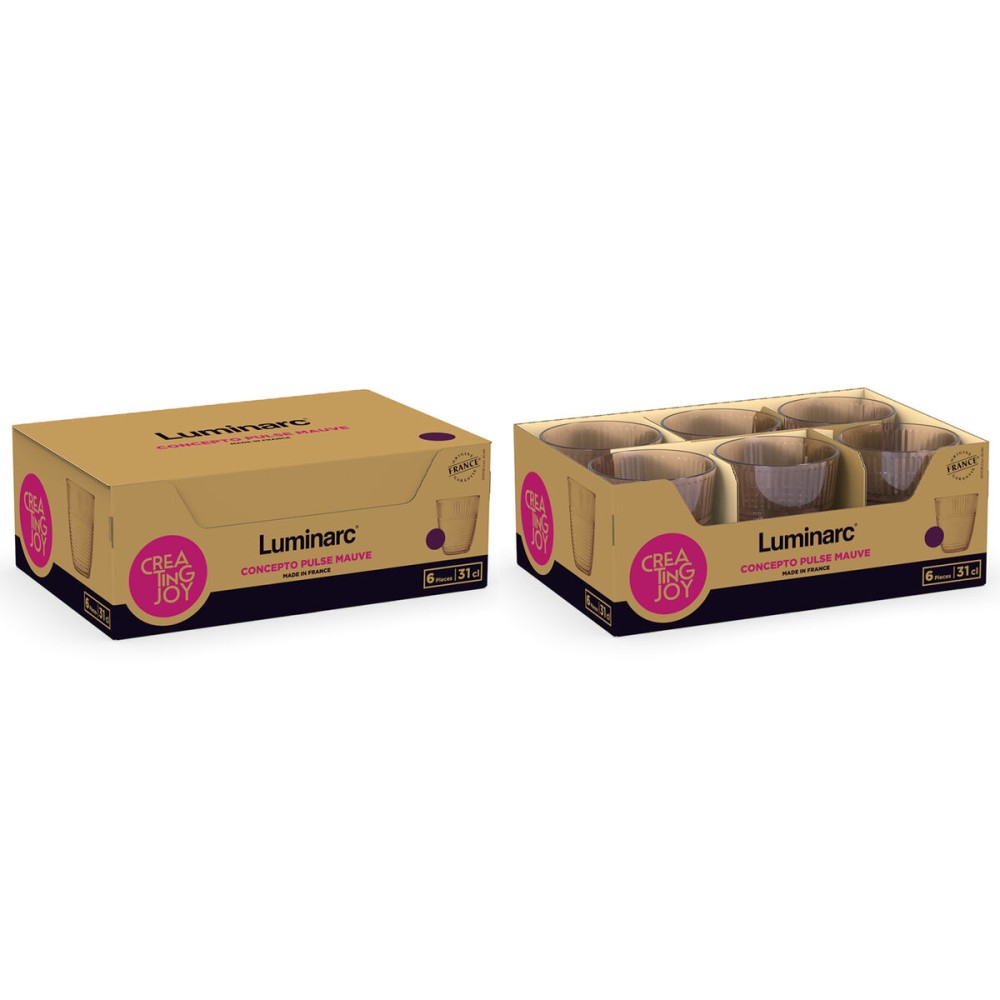 Wasserglas Luminarc Concepto Rosa Glas 310 ml (6 Stück)