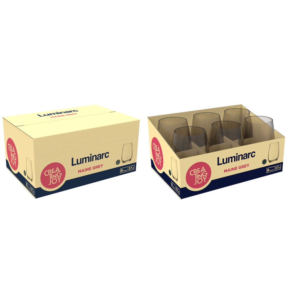 Trinkglas Luminarc Maine Grau Glas 370 ml (6 Stück)