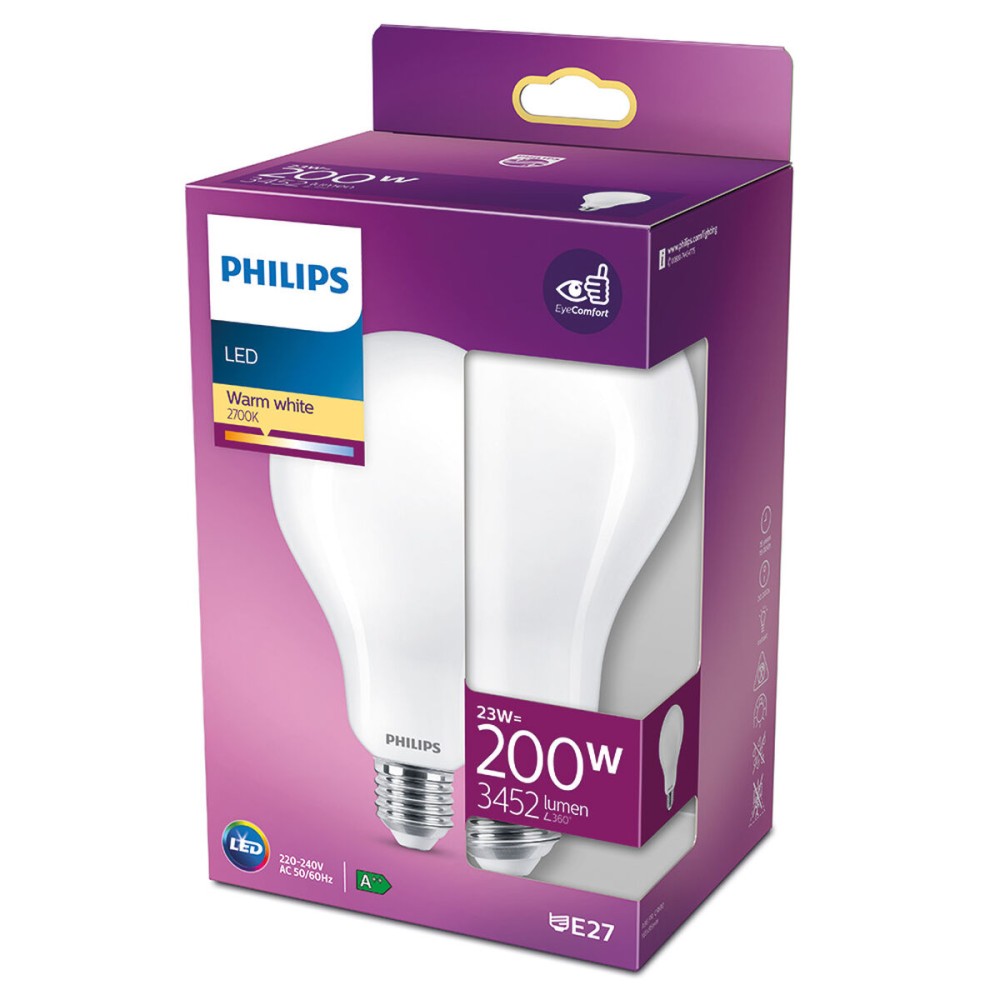 LED-Lampe Philips Standard D 23 W E27 3452 Lm Ø 9,5 x 16,5 cm (2700 K)
