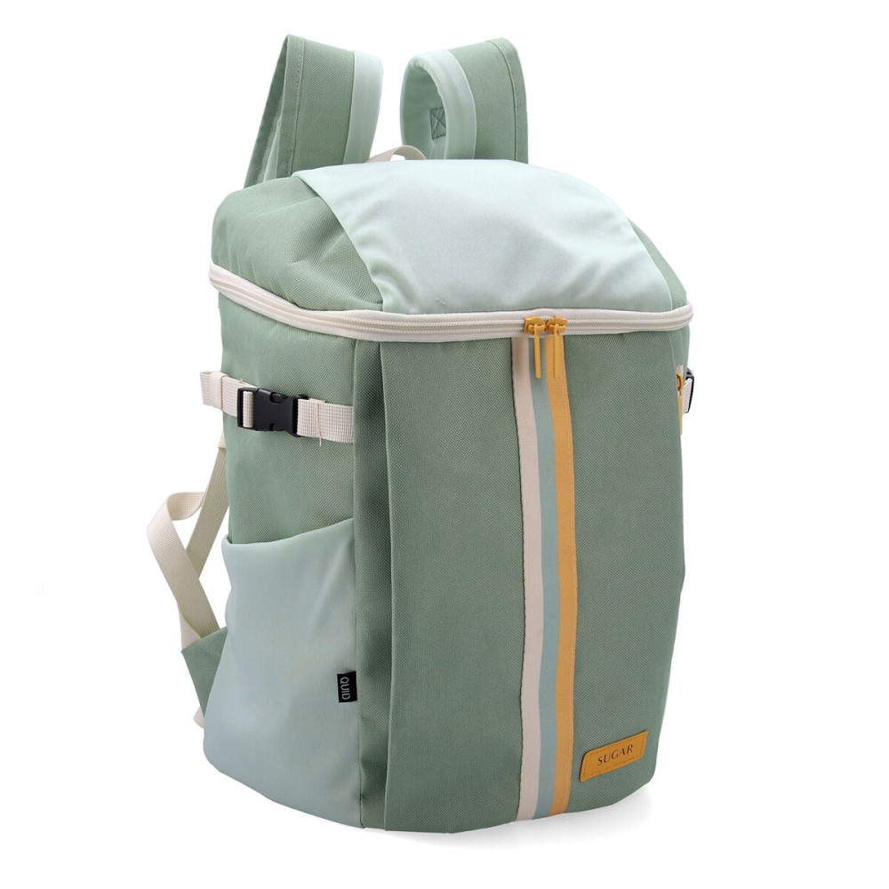 Cooler Backpack Quid Sugar Green Textile 20 L 30 x 22 x 4 cm (6 Units)
