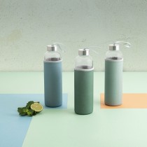 Wasserflasche Quid Quidate Grau Glas 600 ml (12 Stück)