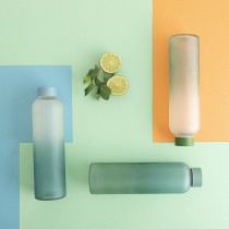 Water bottle Quid Quidate Turquoise Glass 600 ml (12 Units)