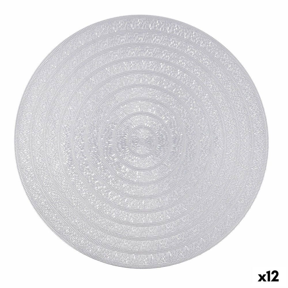 Dessous de plat Quid Habitat Argenté Plastique Ø 38 cm (12 Unités)