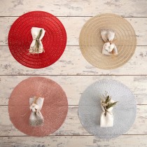 Table Mat Quid Habitat Silver Plastic Ø 38 cm (12 Units)