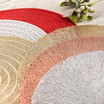 Table Mat Quid Habitat Silver Plastic Ø 38 cm (12 Units)