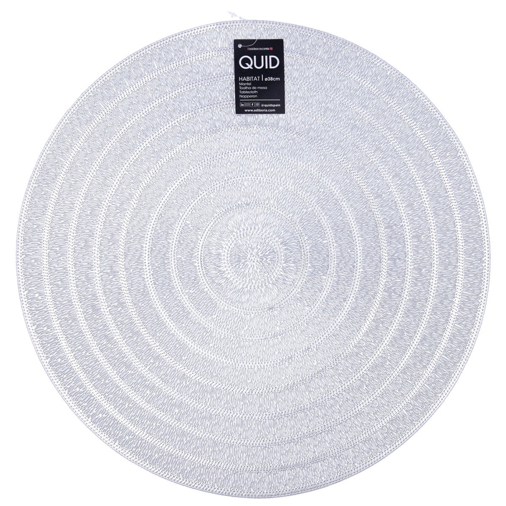 Dessous de plat Quid Habitat Argenté Plastique Ø 38 cm (12 Unités)