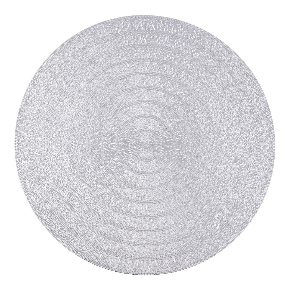Table Mat Quid Habitat Silver Plastic Ø 38 cm (12 Units)
