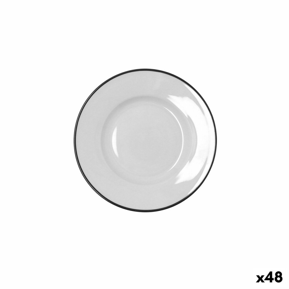 Teller Bidasoa Glacial Filo Weiß aus Keramik Ø 16,5 cm Brot (48 Stück)