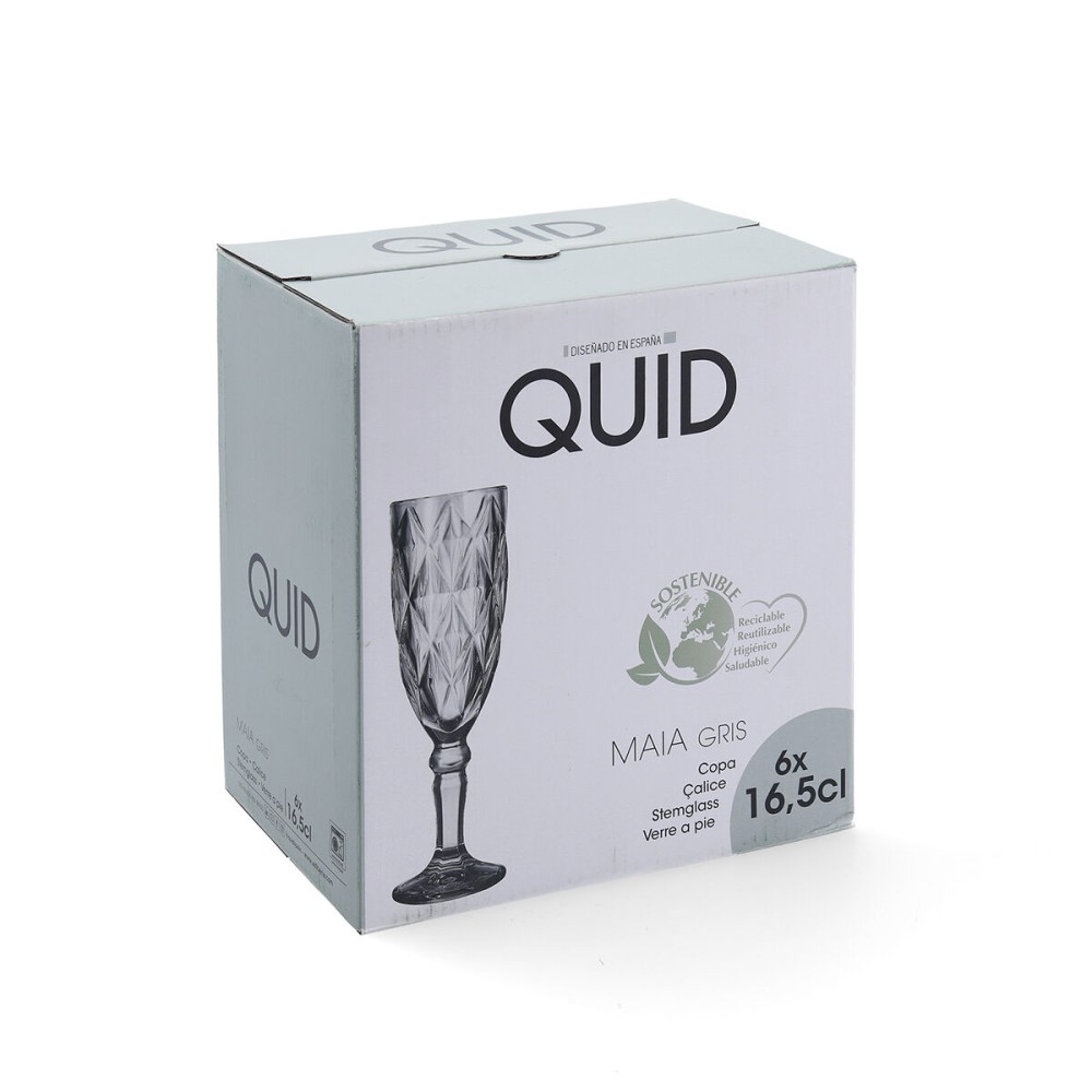Coupe de champagne Quid Maia Bleu verre 165 ml (6 Unités)